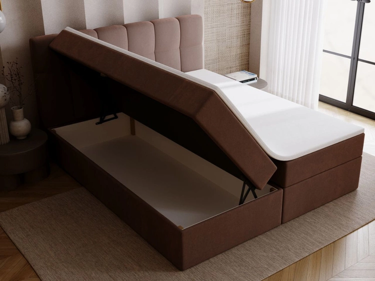 Boxspringbett mit Bettkasten 160x200 Maison Braun