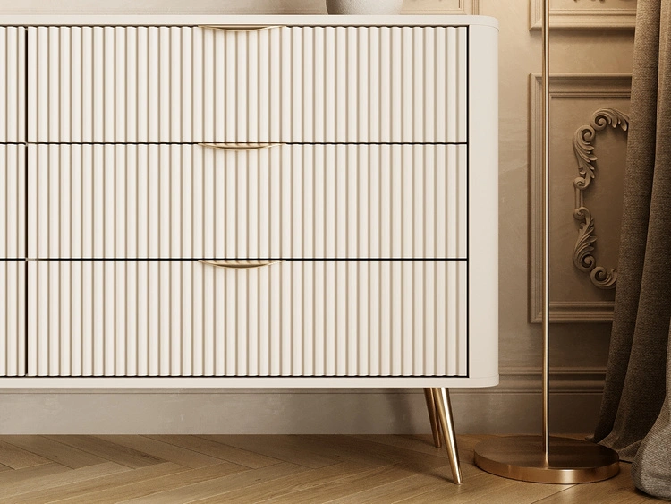 Kommode mit 6 Schubladen Latina Beige