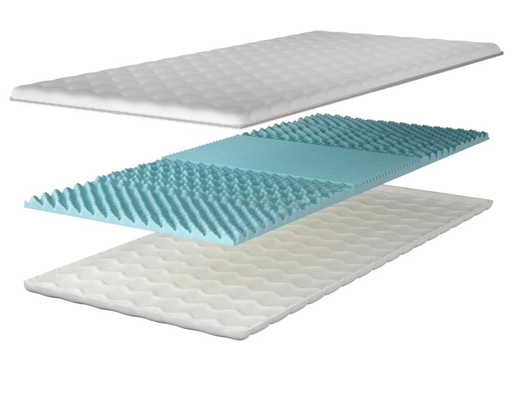 Matratzenauflage mit profilierter Schaumstoffschicht Lusso 200x200