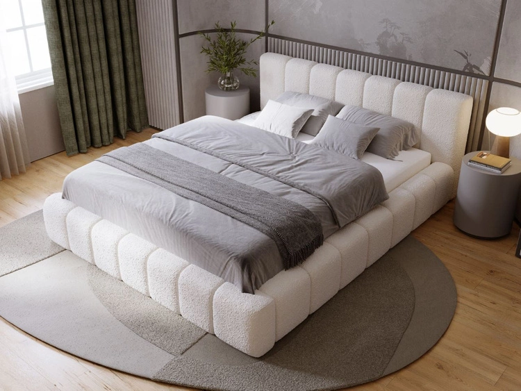 Polsterbett mit Bettkasten und Lattenrost 120x200 Orio Beige