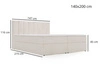 Boxspringbett mit Bettkasten 140x200 Mocca Schwarz