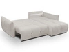 Ecksofa L-Form mit Schlaffunktion und Bettkasten Bene Hellgrau