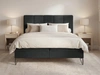 Boxspringbett mit Bettkasten 120x200 Vendi grau