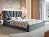 Polsterbett mit Bettkasten und Lattenrost 140x200 Orlo Dunkelgrau