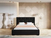 Polsterbett mit Bettkasten und Lattenrost 140x200 Tasso Schwarz