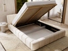 Polsterbett mit Bettkasten und Lattenrost 160x200 Split Creme