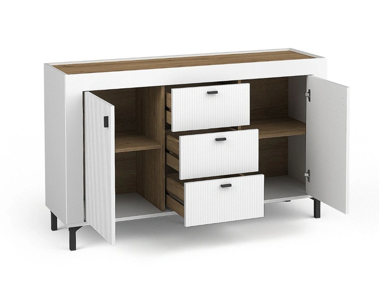 Set für Wohnzimmer Messina Weiß