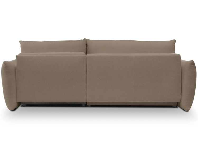 Ecksofa L-Form mit Schlaffunktion und Bettkasten Bene Braun