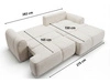 Ecksofa L-Form Rechts mit Schlaffunktion und Bettkasten Bonno Schwarz