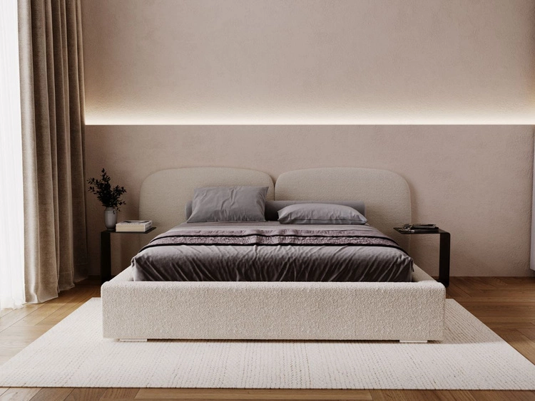 Polsterbett mit Bettkasten und Lattenrost 160x200 Palermo Beige