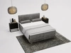 Boxspringbett mit Bettkasten 120x200 Forte Grau