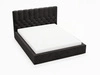 Polsterbett mit Bettkasten und Lattenrost 140x200 Roma Schwarz
