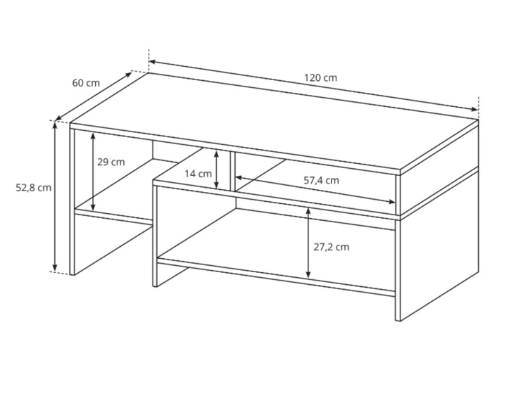 Couchtisch Alvano Craft Eiche