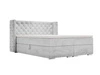 Boxspringbett mit Bettkasten 120x200 Lion Hellgrau