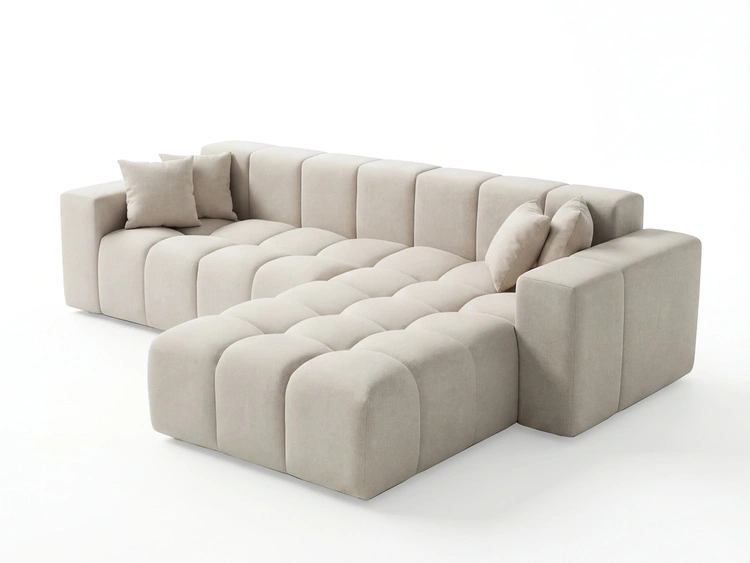 Ecksofa L-Form Rechts Moderne Ecksofa Loopo Beige