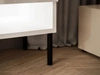 TV-Schrank 90 cm mit LED-Beleuchtung und schwarzen Metallbeinen Aurelie Kaschmir Hochglanz