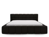 Polsterbett mit Bettkasten und Lattenrost 180x200 Alicante Boucle Schwarz