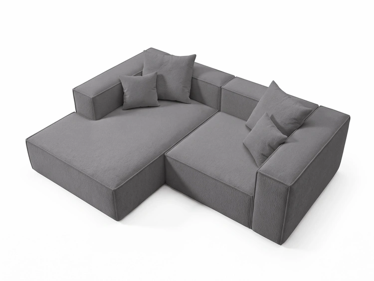 Ecksofa L Links Vellaro Dunkelgrau
