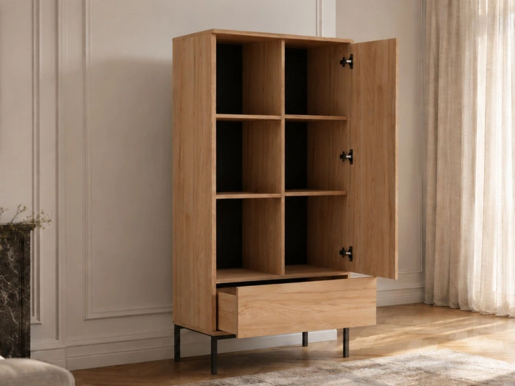 Regal mit Schublade und Türen Soroko Hickory