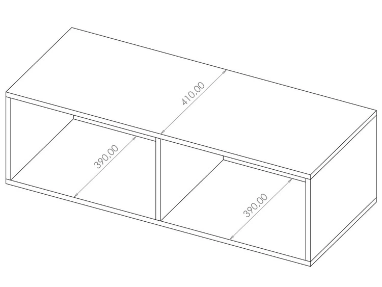 TV-Lowboard mit Türen 200 cm Kioto Weiß matt