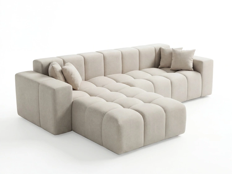 Ecksofa L-Form Links Moderne Ecksofa Loopo Beige