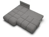 Ecksofa mit Schlaffunktion und Bettkasten Links Milet Grau