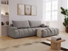 Ecksofa L-Form mit Schlaffunktion und Bettkasten Havi Rechts Grau