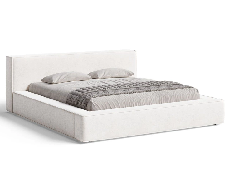 Polsterbett mit Bettkasten und Lattenrost 160x200 Mali Creme
