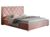 Polsterbett mit Bettkasten und Lattenrost 120x200 Taranto Rosa