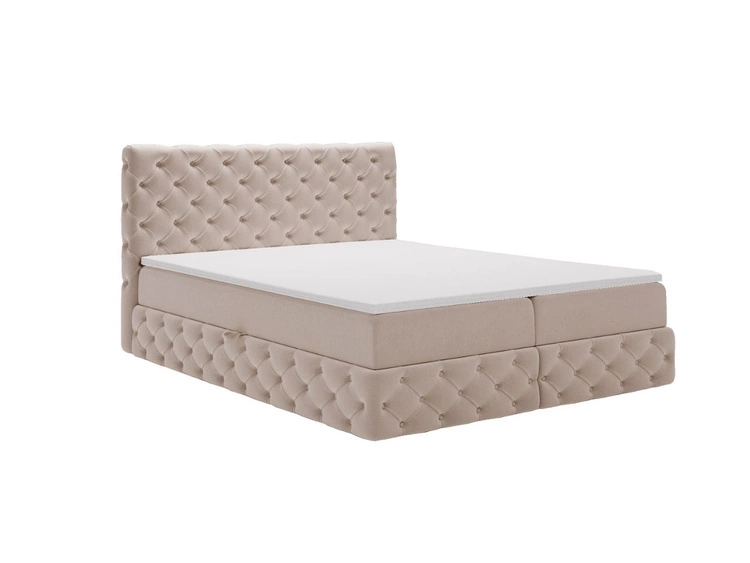 Boxspringbett mit Bettkasten 160x200 Canolo Beige