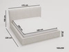 Polsterbett mit Bettkasten und Lattenrost 160x200 Monaco Beige