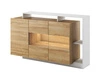 Stilvoll Wohnzimmer-Set Alvano Braun, Weiß