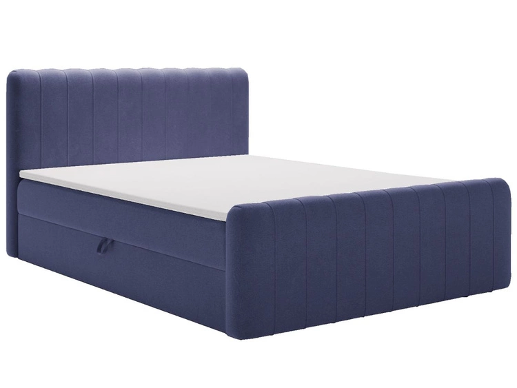 Boxspringbett mit Bettkasten 120x200 Osteno Dunkelblau