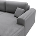 Ecksofa mit Schlaffunktion und Bettkasten Belvio rechts Dunkelgrau