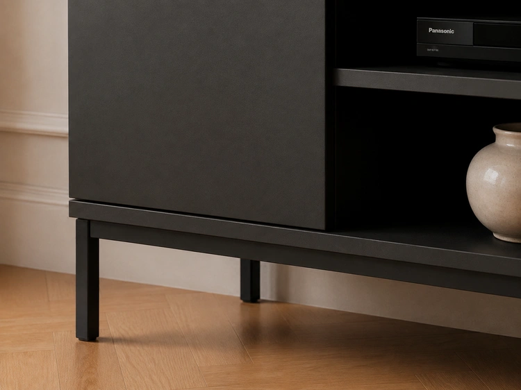 TV-Lowboard mit Türen 100 cm Soroko Schwarz