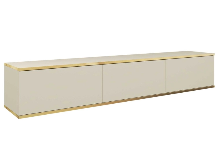 TV-Lowboard Hänge mit Türen 175 cm Diolo Beige mit glatter Front