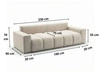 Schlafsofa mit Bettfunktion und Bettkasten Miro Grau