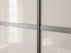 Schiebetürenschrank mit Sprossen 250 cm mit LED-Beleuchtung Ponti Weiß
