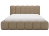 Polsterbett mit Bettkasten und Lattenrost 120x200 Cloud Bouclé-Stoff Braun
