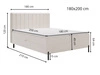 Boxspringbett mit Bettkasten 180x200 Primavera Beige