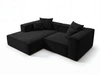 Ecksofa L Links Vellaro Schwarz