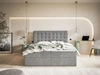 Boxspringbett mit Bettkasten 160x200 Denza Grau