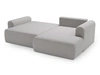 Ecksofa L-Form mit Schlaffunktion und Bettkasten Savana Bis Grau