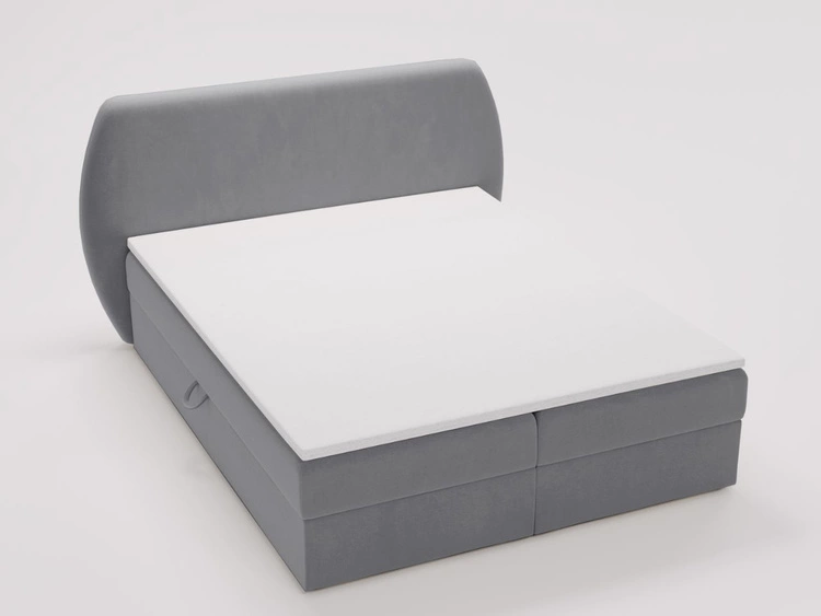 Boxspringbett mit Bettkasten 120x200 Bogota Dunkelgrau