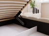 Polsterbett mit Bettkasten und Lattenrost 140x200 Cloud Low Bouclé-Stoff Dunkelbeige