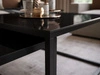 Couchtisch auf schwarzem Gestell mit Glasplatte Asumi Schwarz 39x45