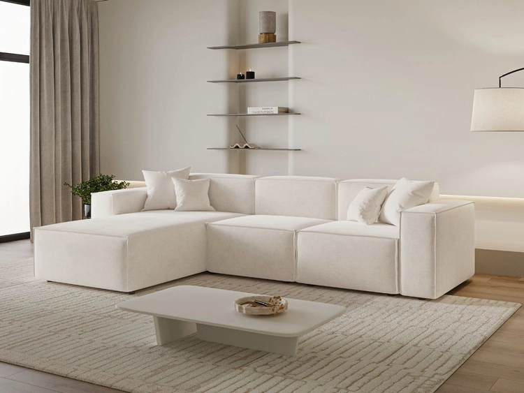 Ecksofa L-Form Links Arizona Creme