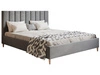 Polsterbett mit Lattenrost 140x200 Snazi Grau