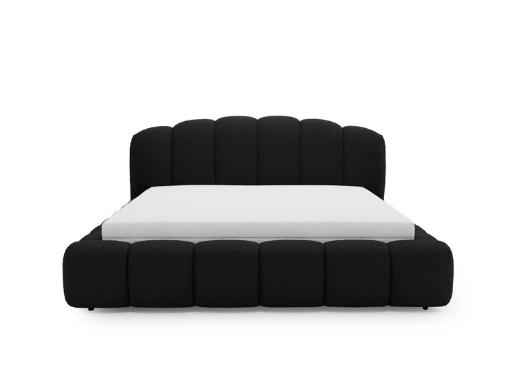 Polsterbett mit Stauraum und Lattenrost 180x200 Cloud Soft Schwarz