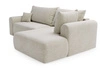 Ecksofa L-Form mit Schlaffunktion und Bettkasten Savana Bis Hellbeige